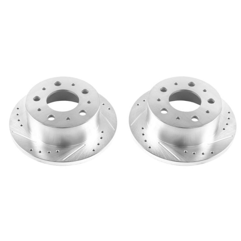 PowerStop Power Stop 14-19 Ram ProMaster 1500 Rear Evolution Drilled & Slotted Rotors - Pair - Brakes Pads