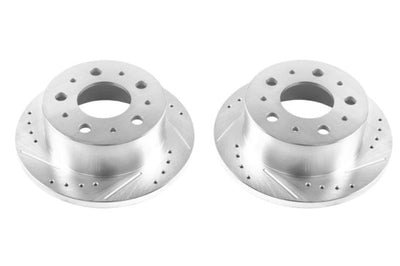 PowerStop Power Stop 14-19 Ram ProMaster 1500 Rear Evolution Drilled & Slotted Rotors - Pair - Brakes Pads