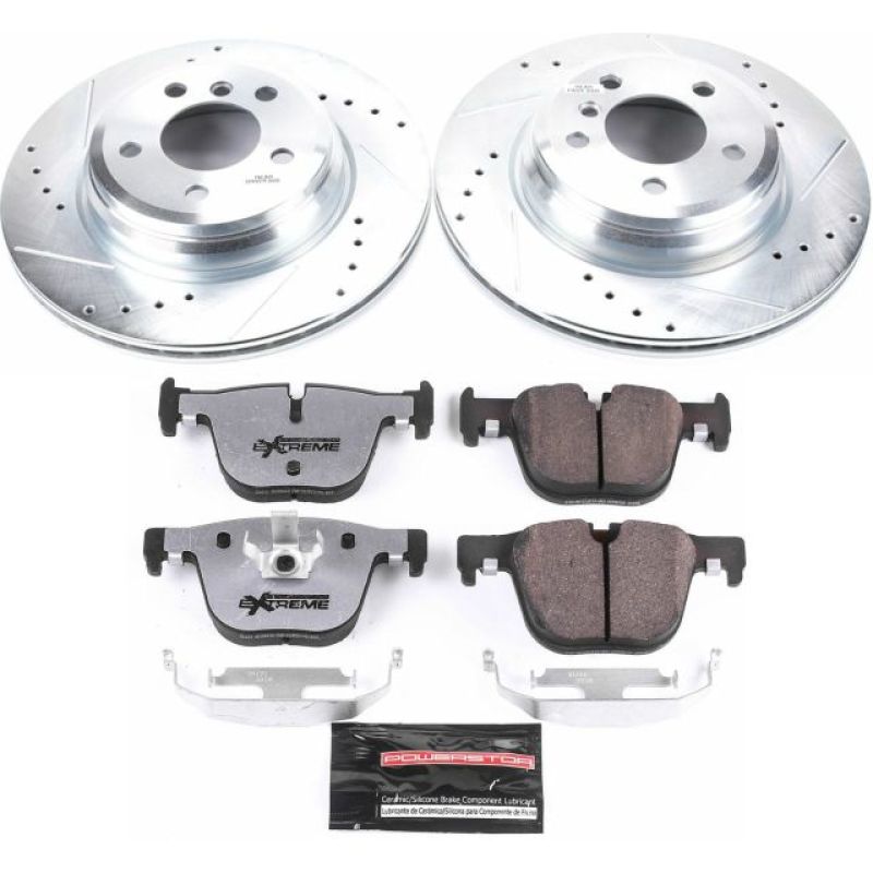 PowerStop Power Stop 15-16 BMW 328i xDrive Rear Z26 Street Warrior Brake Kit - Brakes Rotors & Pads