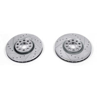 PowerStop Power Stop 15-17 Chrysler 200 Front Evolution Drilled & Slotted Rotors - Pair - Brakes Pads