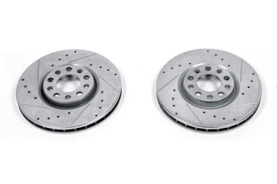 PowerStop Power Stop 15-17 Chrysler 200 Front Evolution Drilled & Slotted Rotors - Pair - Brakes Pads