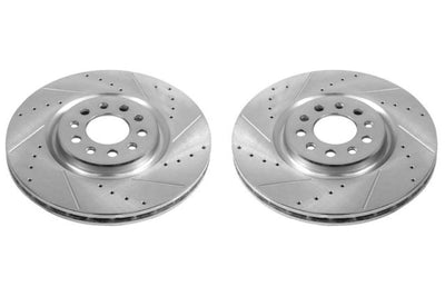 PowerStop Power Stop 15-17 Chrysler 200 Front Evolution Drilled & Slotted Rotors - Pair - Brakes Pads