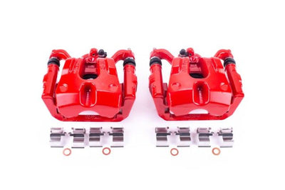 PowerStop Power Stop 15-17 Chrysler 200 Rear Red Calipers w/Brackets - Pair - Brakes Rotors & Pads