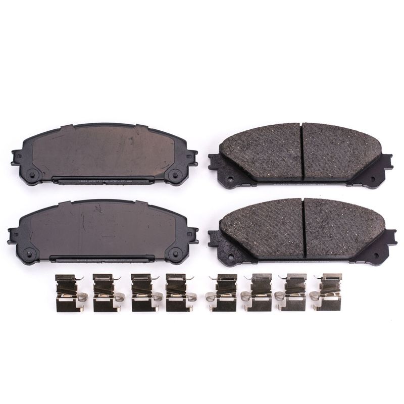 PowerStop Power Stop 15-17 Lexus NX200t Front Z17 Evolution Ceramic Brake Pads w/Hardware - Brakes Rotors &
