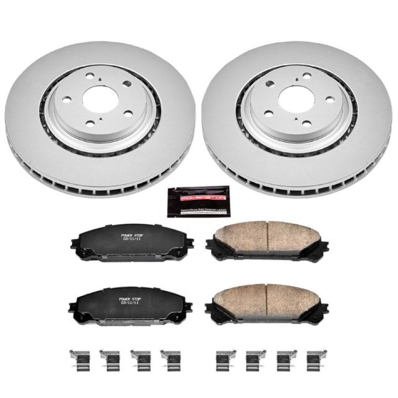 PowerStop Power Stop 15-17 Lexus NX200t Front Z17 Evolution Geomet Coated Brake Kit - Brakes Rotors & Pads