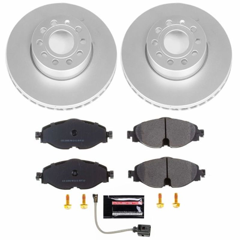 PowerStop Power Stop 15-18 Audi A3 Front Z23 Evolution Sport Coated Brake Kit - Brakes Rotors & Pads