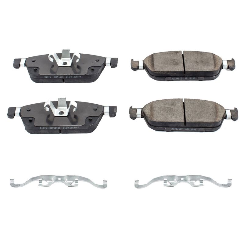PowerStop Power Stop 15-18 Ford Focus Front Z17 Evolution Ceramic Brake Pads w/Hardware - Brakes Rotors &