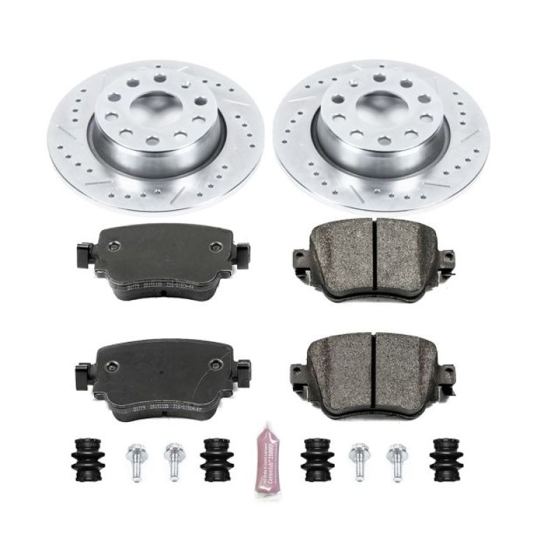 PowerStop Power Stop 15-18 Volkswagen Golf Rear Z23 Evolution Sport Brake Kit - Brakes Rotors & Pads