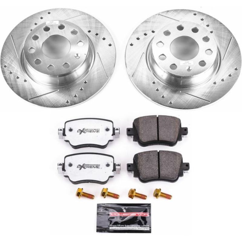 PowerStop Power Stop 15-18 Volkswagen Golf Rear Z26 Street Warrior Brake Kit - Brakes Rotors & Pads