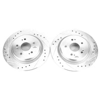 PowerStop Power Stop 15-19 Acura TLX Rear Evolution Drilled & Slotted Rotors - Pair - Brakes Pads