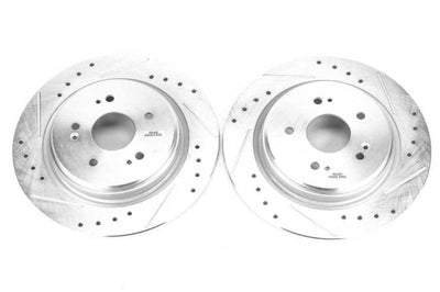 PowerStop Power Stop 15-19 Acura TLX Rear Evolution Drilled & Slotted Rotors - Pair - Brakes Pads