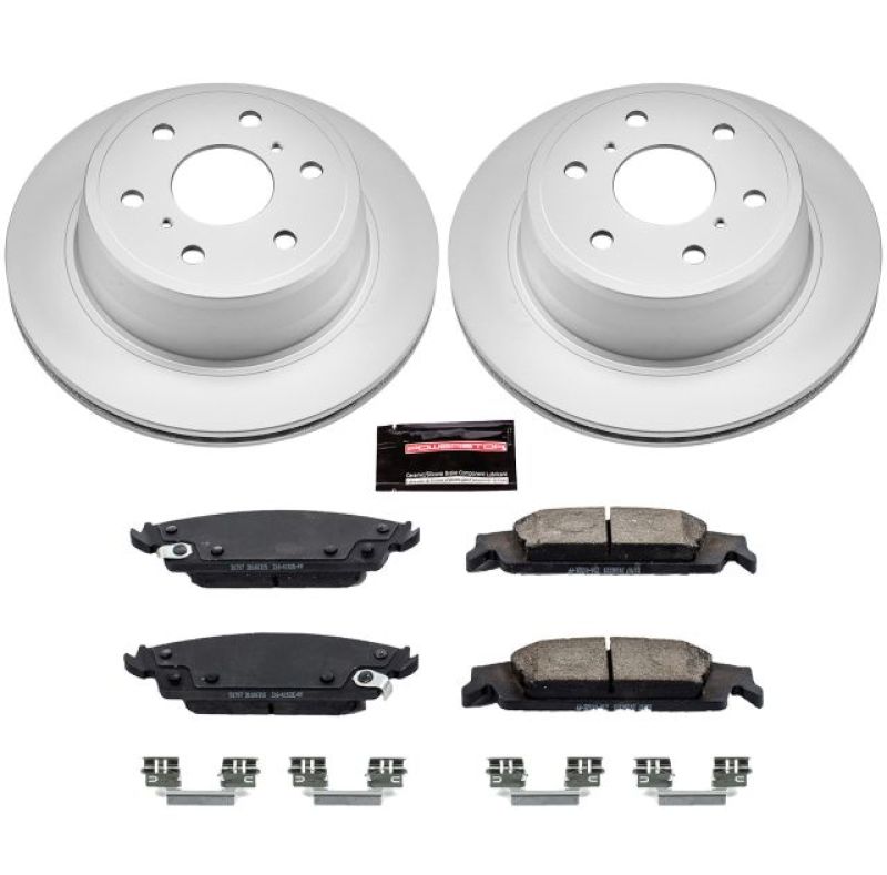 PowerStop Power Stop 15-19 Cadillac Escalade Rear Z17 Evolution Geomet Coated Brake Kit - Brakes Rotors & Pads