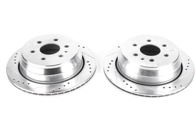 PowerStop Power Stop 15-19 Chevrolet Colorado Rear Evolution Drilled & Slotted Rotors - Pair - Brakes Pads