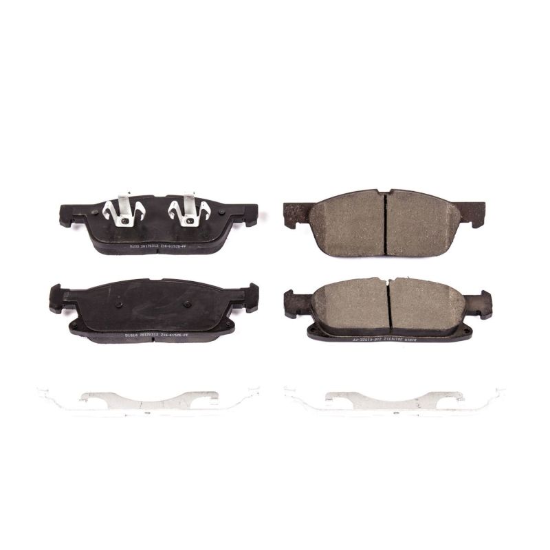 PowerStop Power Stop 15-19 Ford Edge Front Z17 Evolution Ceramic Brake Pads w/Hardware - Brakes Rotors &