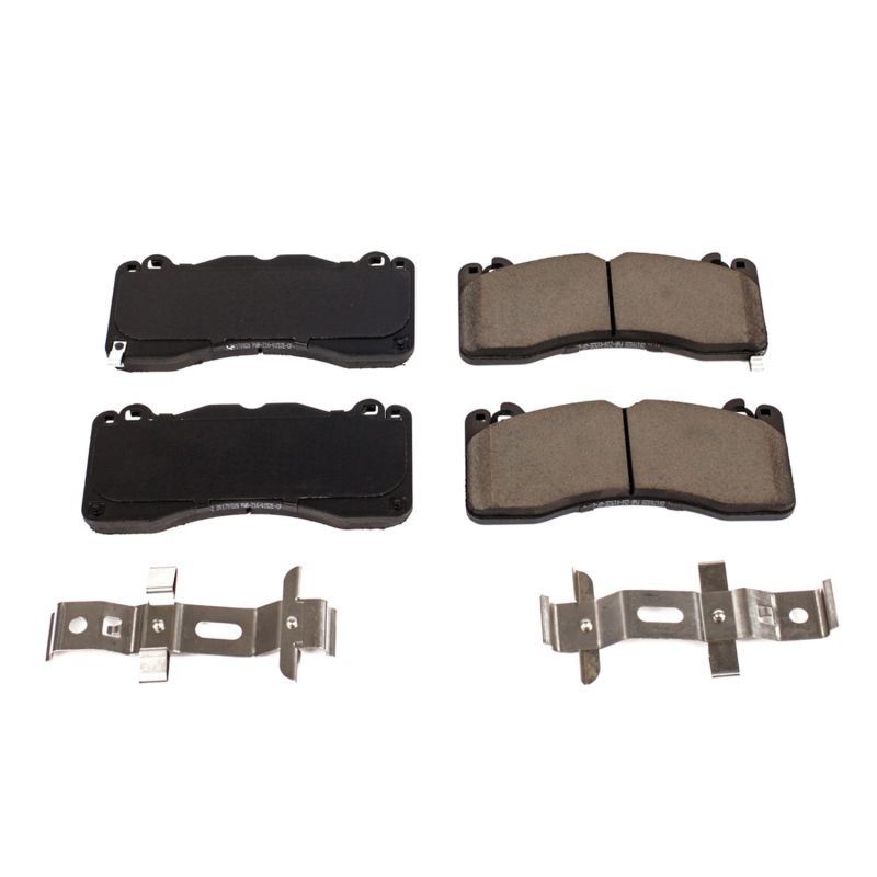 PowerStop Power Stop 15-19 Ford Mustang Front Z17 Evolution Ceramic Brake Pads w/Hardware - Brakes Rotors &