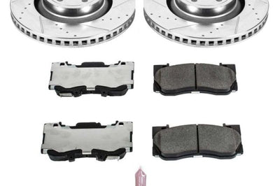 PowerStop Power Stop 15-19 Ford Mustang Front Z26 Street Warrior Brake Kit - Brakes Rotors & Pads
