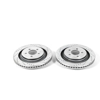 PowerStop Power Stop 15-19 Ford Mustang Rear Evolution Drilled & Slotted Rotors - Pair - Brakes Pads