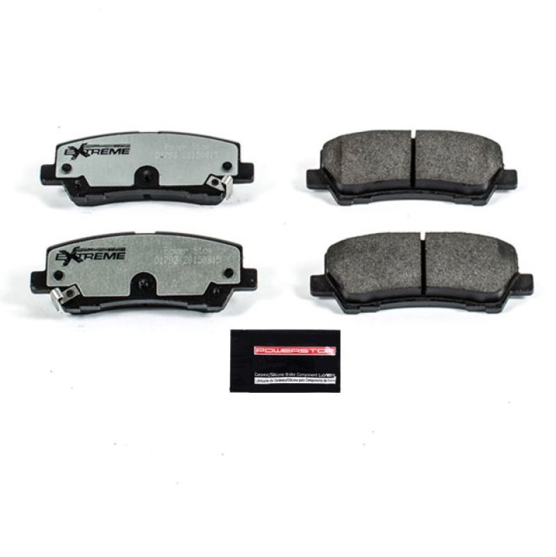 PowerStop Power Stop 15-19 Ford Mustang Rear Z26 Extreme Street Brake Pads w/Hardware - Brakes Rotors &
