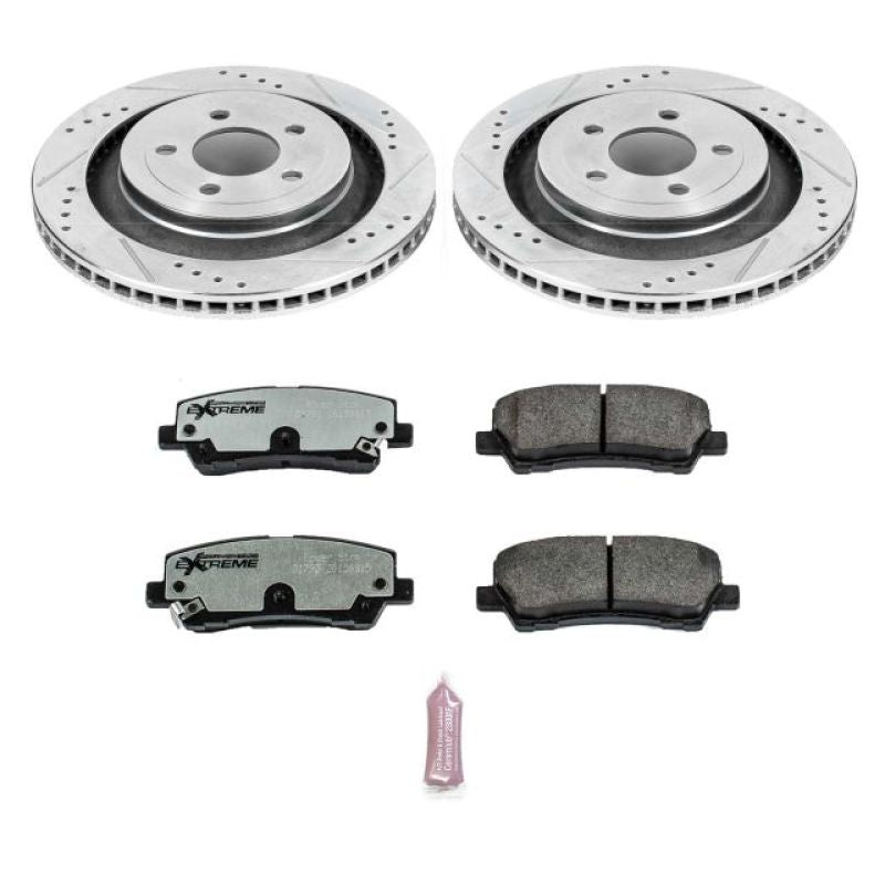 PowerStop Power Stop 15-19 Ford Mustang Rear Z26 Street Warrior Brake Kit - Brakes Rotors & Pads