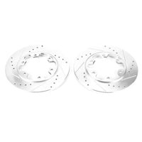 PowerStop Power Stop 15-19 Ford Transit-350 HD Rear Evolution Drilled & Slotted Rotors - Pair - Brakes Pads