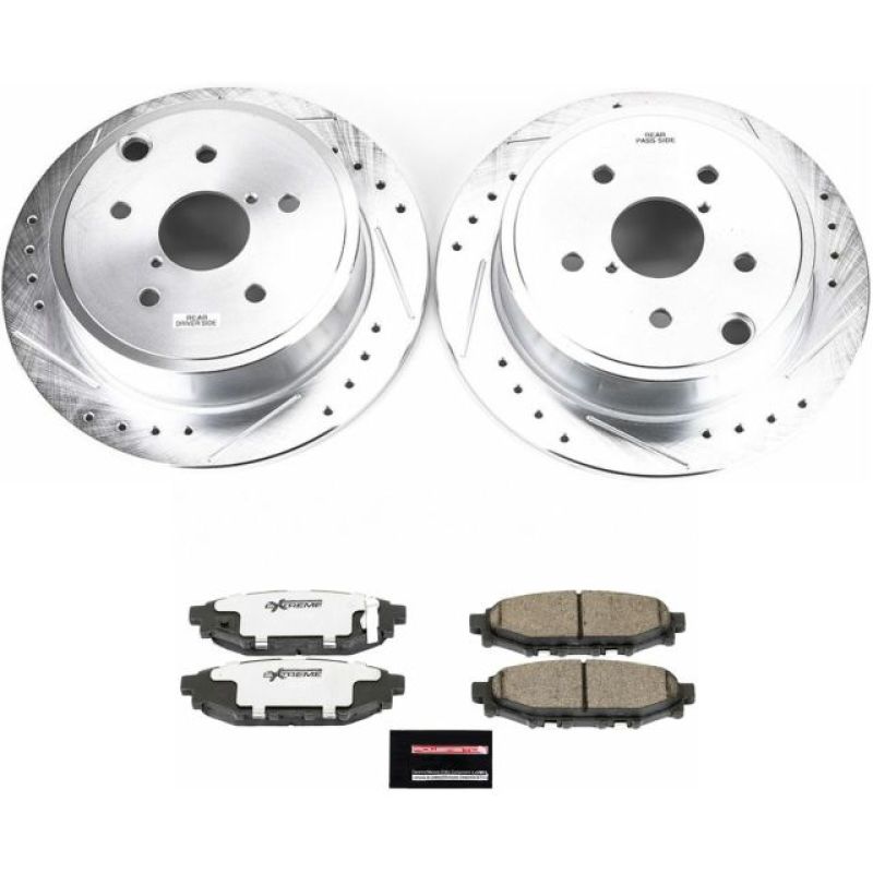 PowerStop Power Stop 15-19 Subaru WRX Rear Z26 Street Warrior Brake Kit - Brakes Rotors & Pads