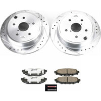PowerStop Power Stop 15-19 Subaru WRX Rear Z26 Street Warrior Brake Kit - Brakes Rotors & Pads