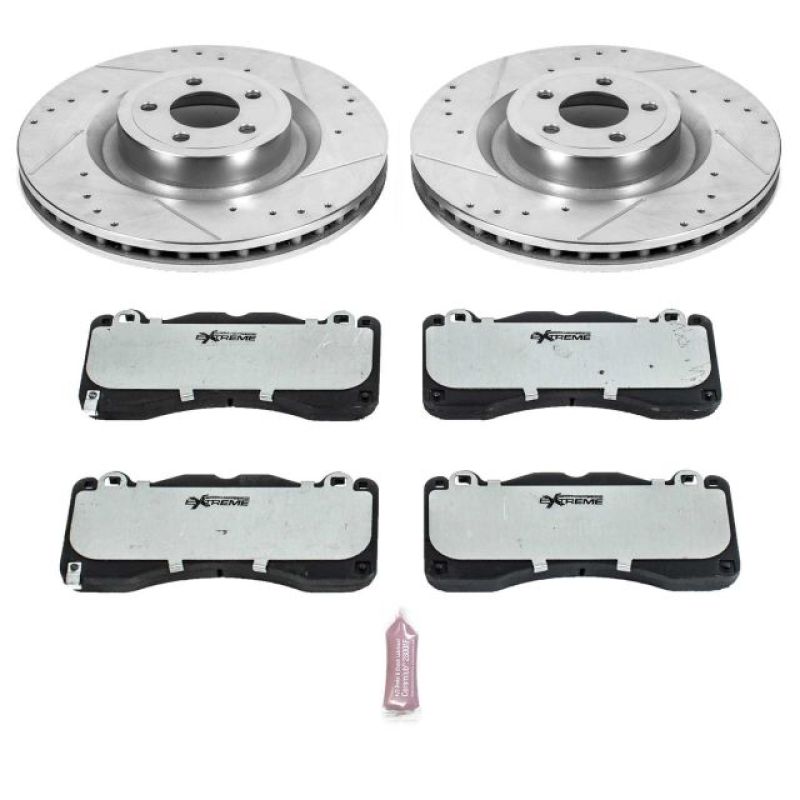 PowerStop Power Stop 15-22 Ford Mustang Front Z26 Street Brake Kit - Brakes Rotors & Pads