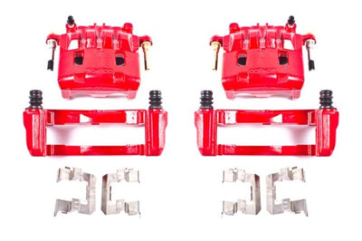 PowerStop Power Stop 16-17 Subaru Crosstrek Front Red Calipers w/Brackets - Pair - Brakes Rotors & Pads