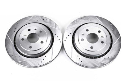PowerStop Power Stop 16-18 Cadillac ATS Rear Evolution Drilled & Slotted Rotors - Pair - Brakes Pads