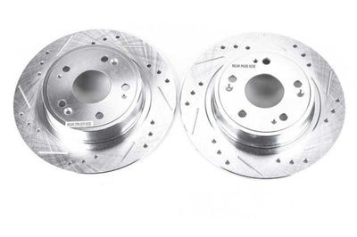 PowerStop Power Stop 16-19 Acura ILX Rear Evolution Drilled & Slotted Rotors - Pair - Brakes Pads