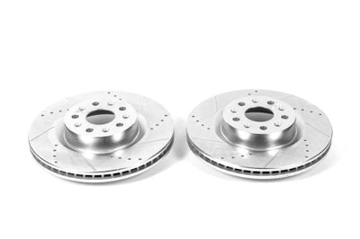 PowerStop Power Stop 16-19 Cadillac CT6 Front Evolution Drilled & Slotted Rotors - Pair - Brakes Pads