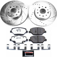 PowerStop Power Stop 16-19 Chevrolet Camaro Front Z26 Street Warrior Brake Kit - Brakes Rotors & Pads