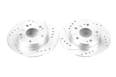 PowerStop Power Stop 16-19 Honda Civic Rear Evolution Drilled & Slotted Rotors - Pair - Brakes Pads