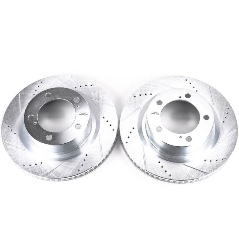 PowerStop Power Stop 16-19 Lexus LX570 Front Evolution Drilled & Slotted Rotors - Pair - Brakes Pads