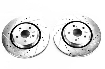 PowerStop Power Stop 16-19 Lexus RX350 Front Evolution Drilled & Slotted Rotors - Pair - Brakes Pads
