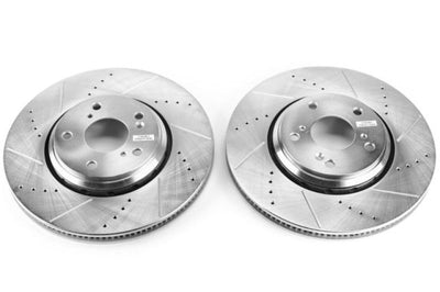 PowerStop Power Stop 17-18 Acura ILX Front Evolution Drilled & Slotted Rotors - Pair - Brakes Pads