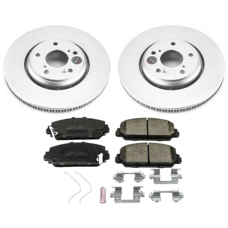 PowerStop Power Stop 17-18 Acura ILX Front Z17 Evolution Geomet Coated Brake Kit - Brakes Rotors & Pads