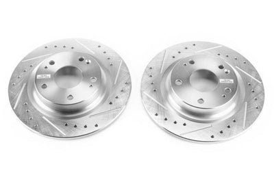 PowerStop Power Stop 17-18 Honda Civic Si Rear Evolution Drilled & Slotted Rotors - Pair - Brakes Pads
