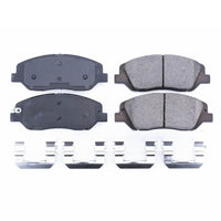 PowerStop Power Stop 17-18 Hyundai Santa Fe Front Z17 Evolution Ceramic Brake Pads w/Hardware - Brakes Rotors &