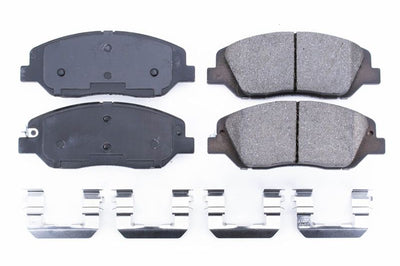 PowerStop Power Stop 17-18 Hyundai Santa Fe Front Z17 Evolution Ceramic Brake Pads w/Hardware - Brakes Rotors &