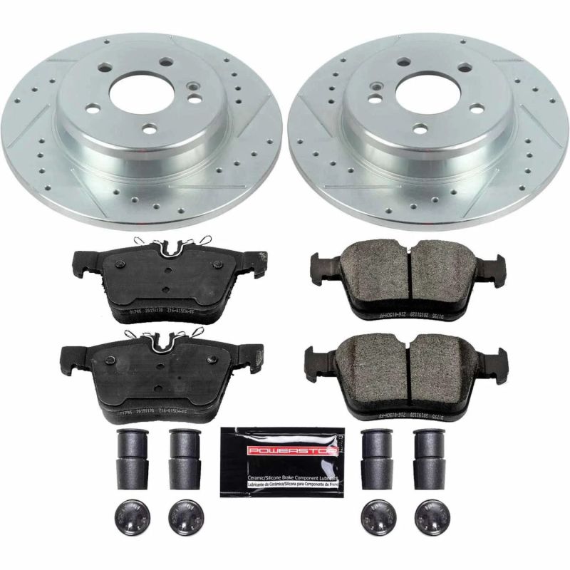 PowerStop Power Stop 17-18 Mercedes-Benz C300 Rear Z23 Evolution Sport Brake Kit - Brakes Rotors & Pads