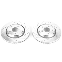 PowerStop Power Stop 17-19 Acura MDX Front Evolution Drilled & Slotted Rotors - Pair - Brakes Pads