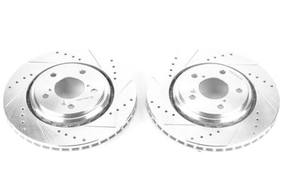 PowerStop Power Stop 17-19 Acura MDX Front Evolution Drilled & Slotted Rotors - Pair - Brakes Pads