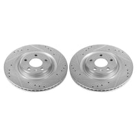 PowerStop Power Stop 17-19 Audi A4 Rear Evolution Drilled & Slotted Rotors - Pair - Brakes Pads