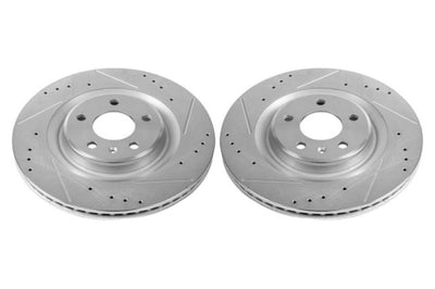 PowerStop Power Stop 17-19 Audi A4 Rear Evolution Drilled & Slotted Rotors - Pair - Brakes Pads