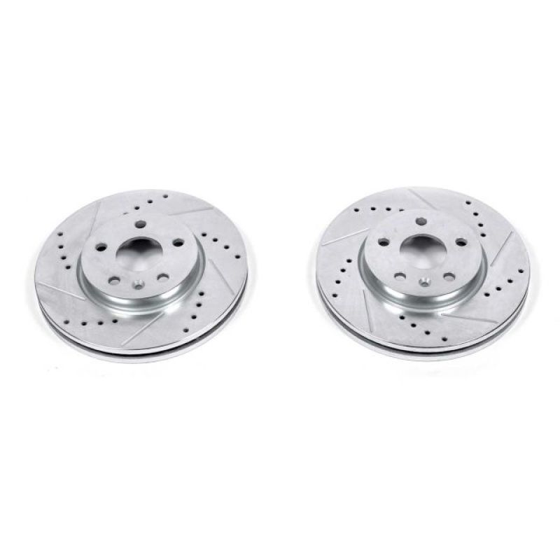 PowerStop Power Stop 17-19 Chevrolet Bolt EV Front Evolution Drilled & Slotted Rotors - Pair - Brakes Pads