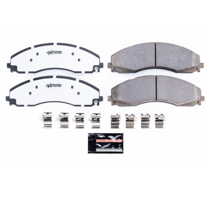 PowerStop Power Stop 17-19 Ford F-450 Super Duty Front Z36 Truck & Tow Brake Pads w/Hardware - Brakes Rotors