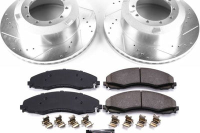 PowerStop Power Stop 17-19 Ford F-450 Super Duty Rear Z36 Truck & Tow Brake Kit - Brakes Rotors Pads
