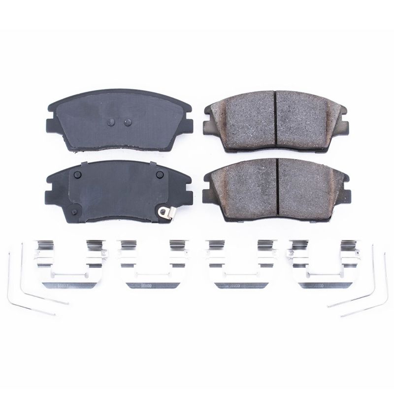 PowerStop Power Stop 17-19 Hyundai Elantra Front Z17 Evolution Ceramic Brake Pads w/Hardware - Brakes Rotors &