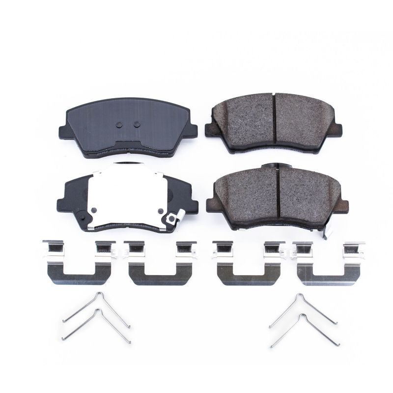 PowerStop Power Stop 17-19 Hyundai Elantra Front Z17 Evolution Ceramic Brake Pads w/Hardware - Brakes Rotors &